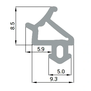 Těsnění pro plastová okna | ostatní profily | šedá RAL7040