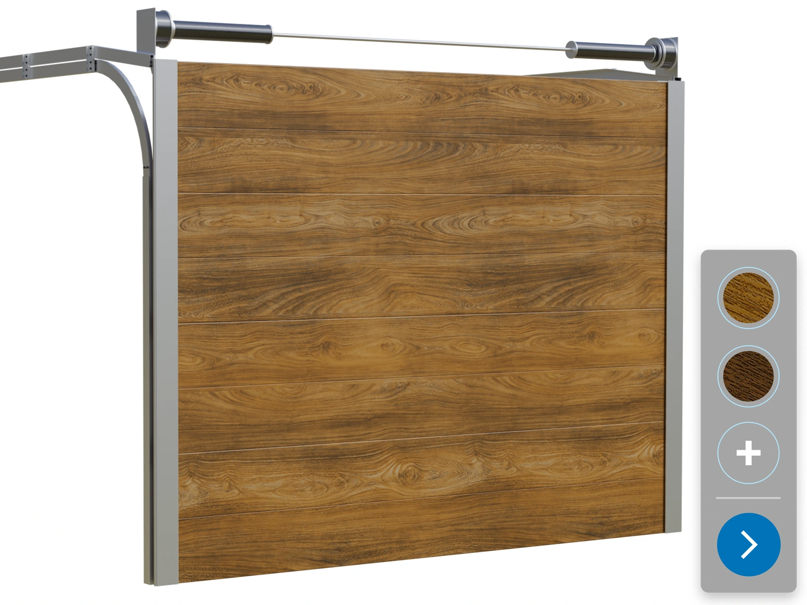 Sekční garážová vrata ETILA SILENT | panel s pruhem | dřevoimitace