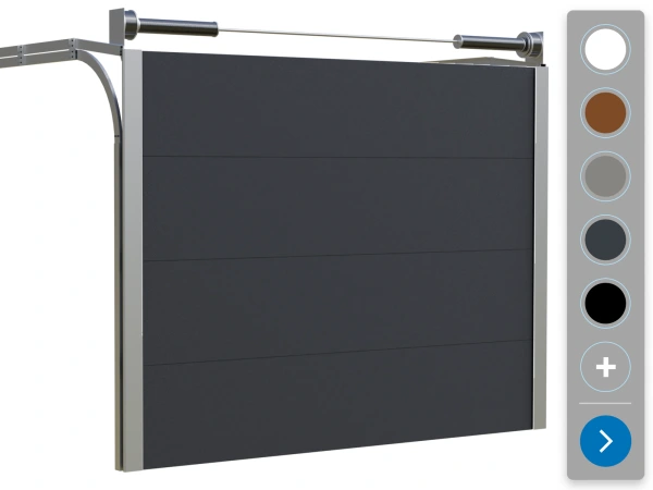 Sekční garážová vrata ETILA SILENT | hladký panel | běžné barvy