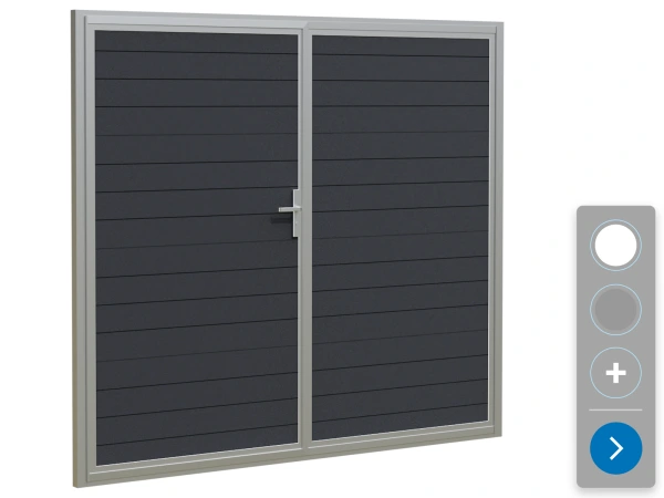 Křídlová garážová vrata ETILA WIND | pruhovaný panel | běžné barvy