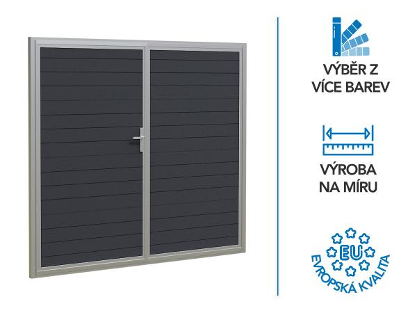 Křídlová garážová vrata ETILA WIND | pruhovaný panel | běžné barvy