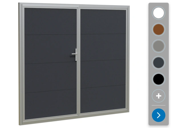 Křídlová garážová vrata ETILA WIND | hladký panel | běžné barvy