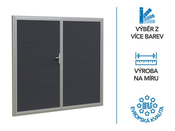 Křídlová garážová vrata ETILA WIND | hladký panel | běžné barvy