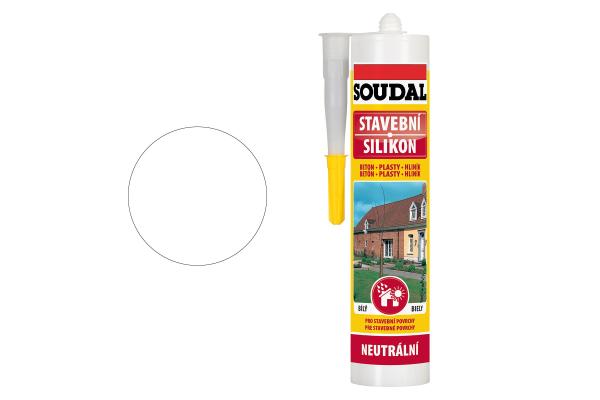 SOUDAL Stavební silikon bílý 300ml | Neutrální tmel