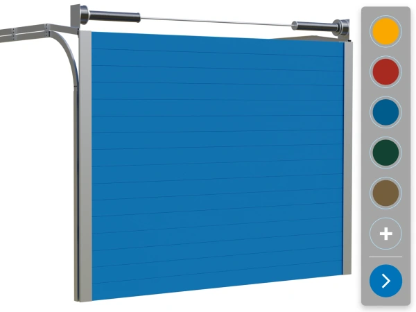 Sekční garážová vrata ETILA SILENT | pruhovaný panel | barvy RAL