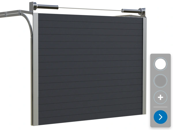 Sekční garážová vrata ETILA SILENT | pruhovaný panel | běžné barvy