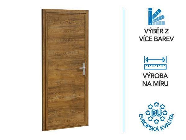 Vedlejší vchodové dveře ETILA G-DOOR | hladký panel | dřevoimitace